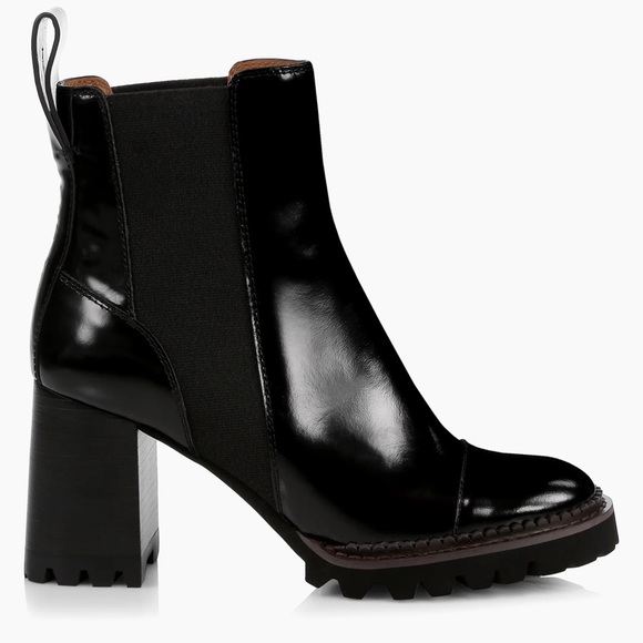 See by Chloe Mallory Lug-Sole Leather Chelsea Boot